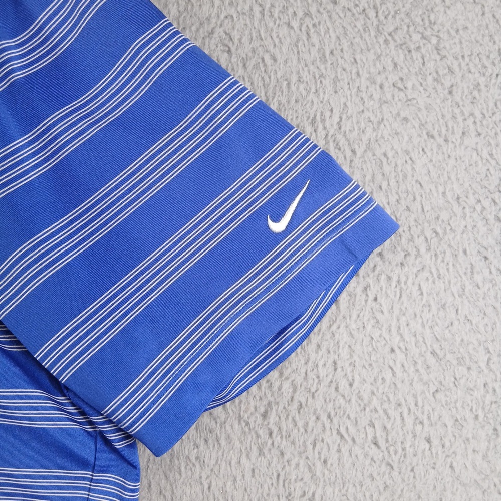 Nike Golf Florida Gators Polo Shirt XL Blue Striped Dri-FIT EUC - Picture 7 of 10